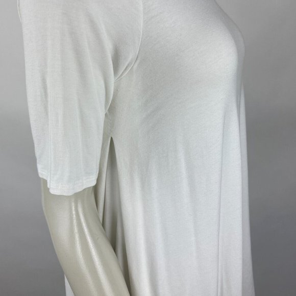 Eileen Fisher Viscose Tunic Top Women PM Short Sleeve Scoop Neck Swing Shirt - Picture 7 of 10